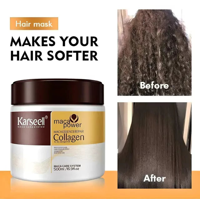 Karseell™ - Collagen Hair Treatment Mask - 500ml for Dry Damaged Hair