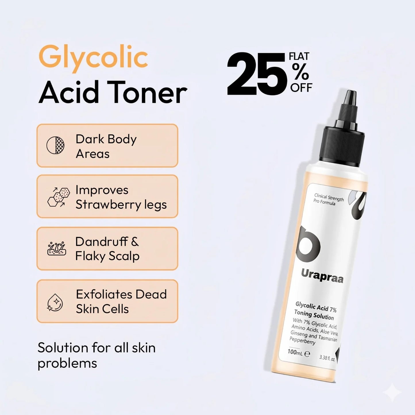 Buy one Get one Free | Urapra™ Glycolic Acid 7% Toner Solution